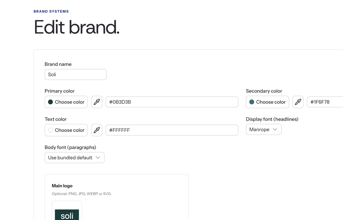 Set up your visual identity
